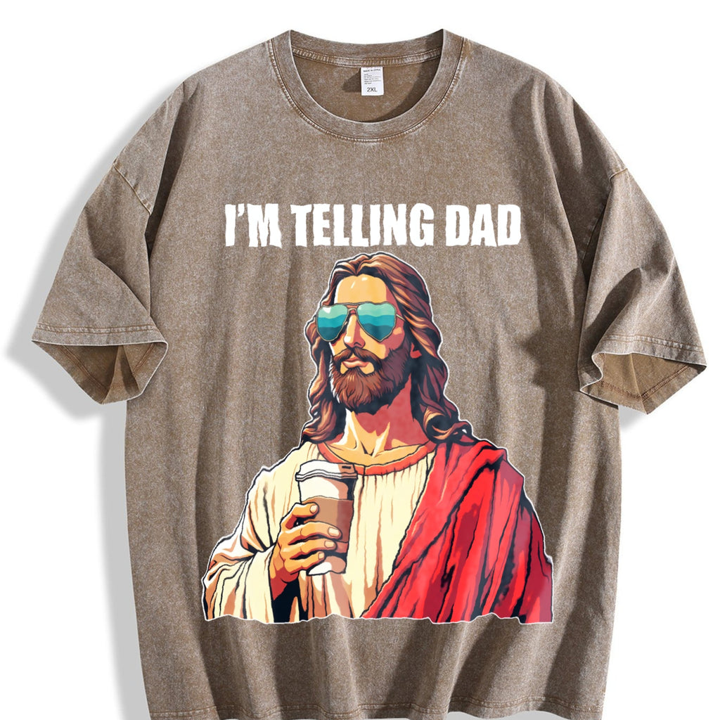 American Spirit I'm Telling Dad Jesus Lovers Vintage Washed product image 3