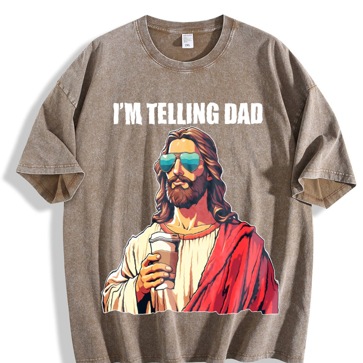 American Spirit I'm Telling Dad Jesus Lovers Vintage Washed product image 3