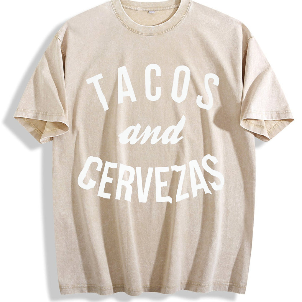Tacos And Cervezas Funny Vintage Washed T-Shirt product image 1