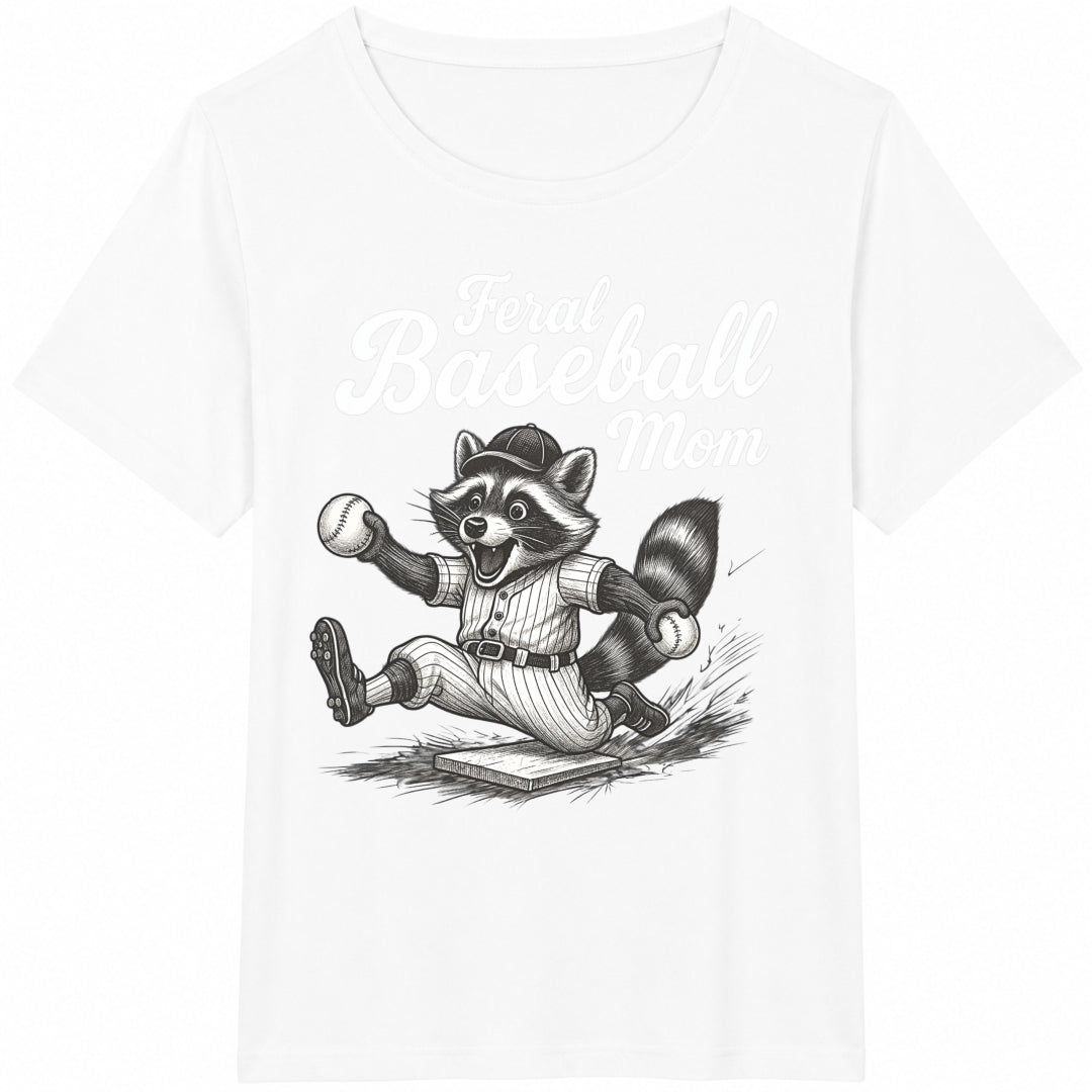 Feral Baseball Mom Cotton T-Shirt product image 2