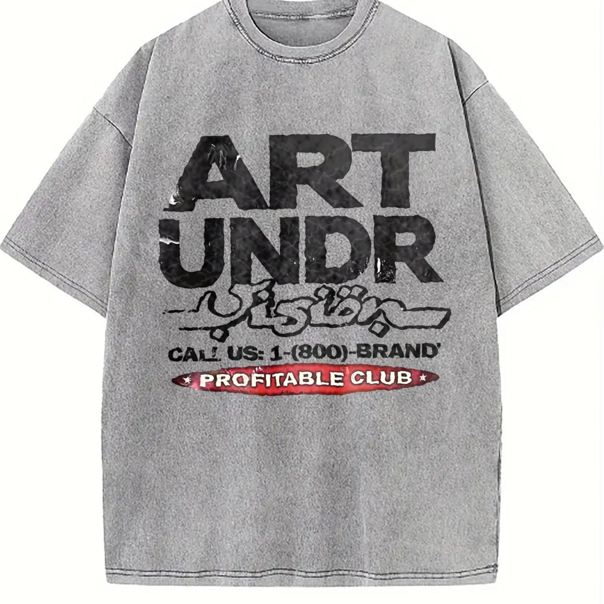 Rich Star Portrait Art Undr Muscle Vintage Washed T-Shirt product image 5