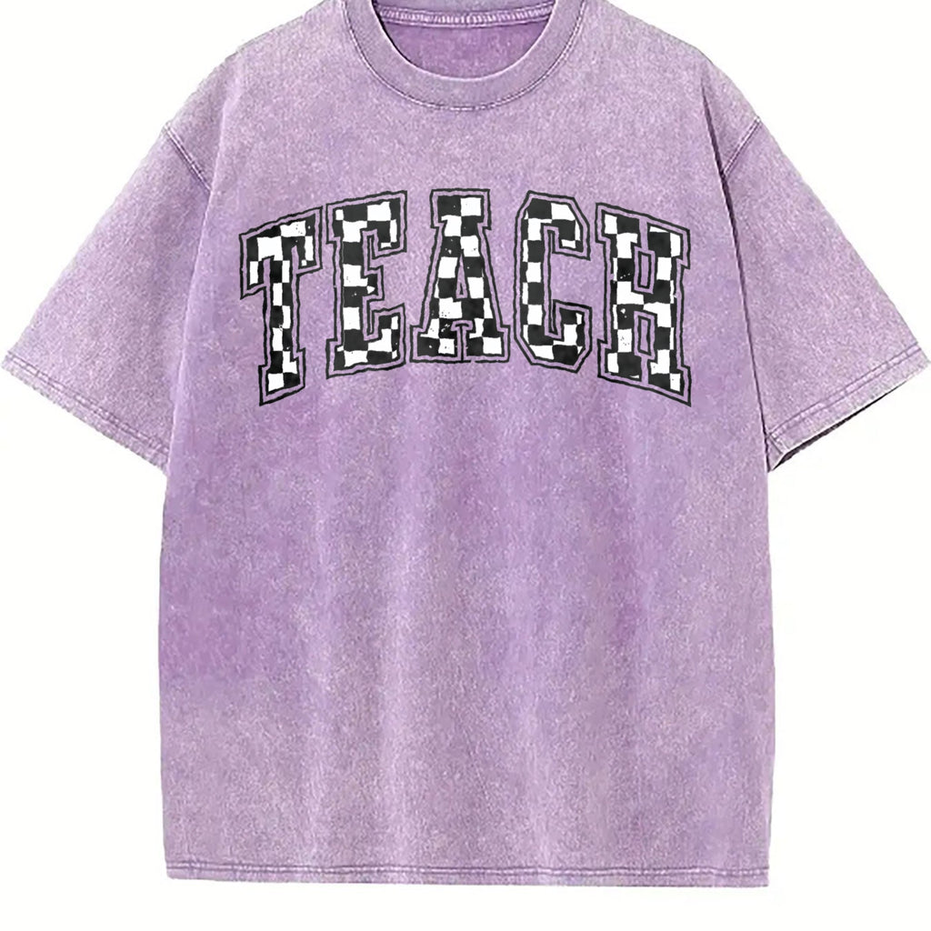 Checkered Teacher Vintage Washed T-Shirt product image 6