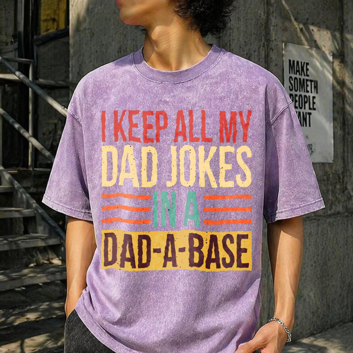 I Keep All My Dad Jokes In A Dad-a-base Vintage Washed product image 6