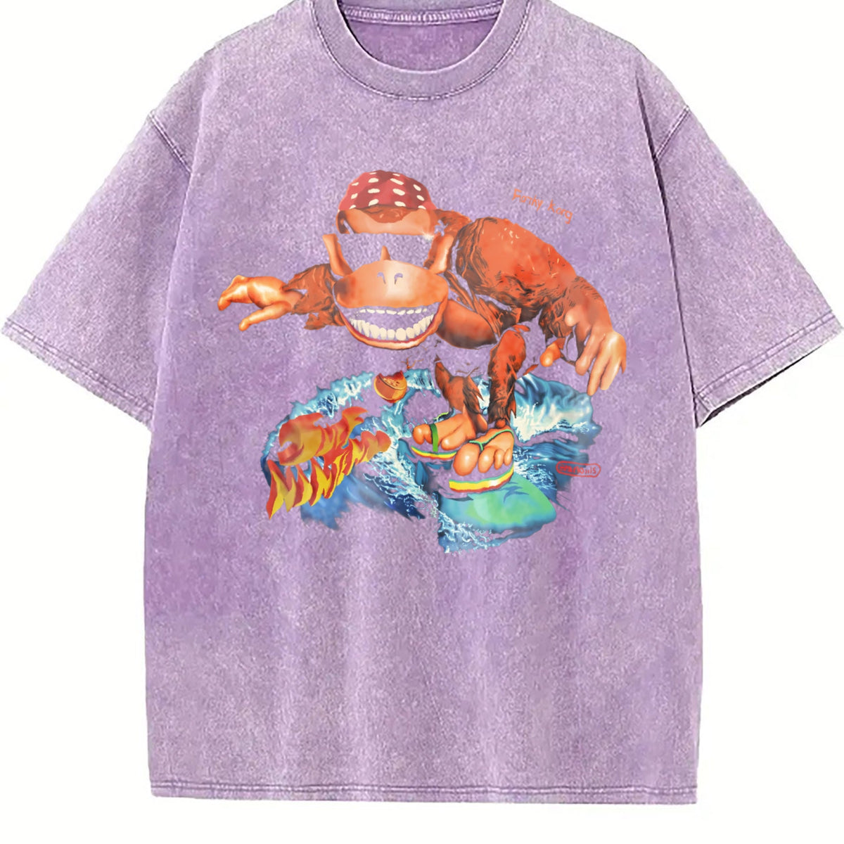 Funky Kong Surf Vintage Washed T-Shirt product image 6