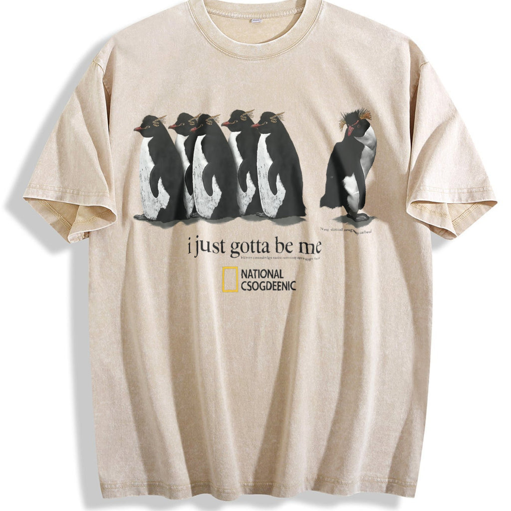 I Just Gotta Be Me Penguins Vintage Washed T-Shirt product image 1
