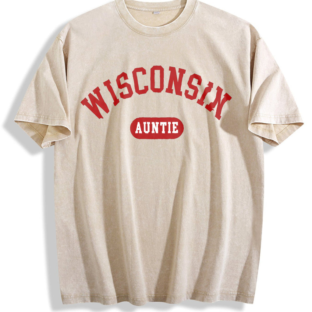 Wisconsin Auntie Vintage Washed T-Shirt product image 1