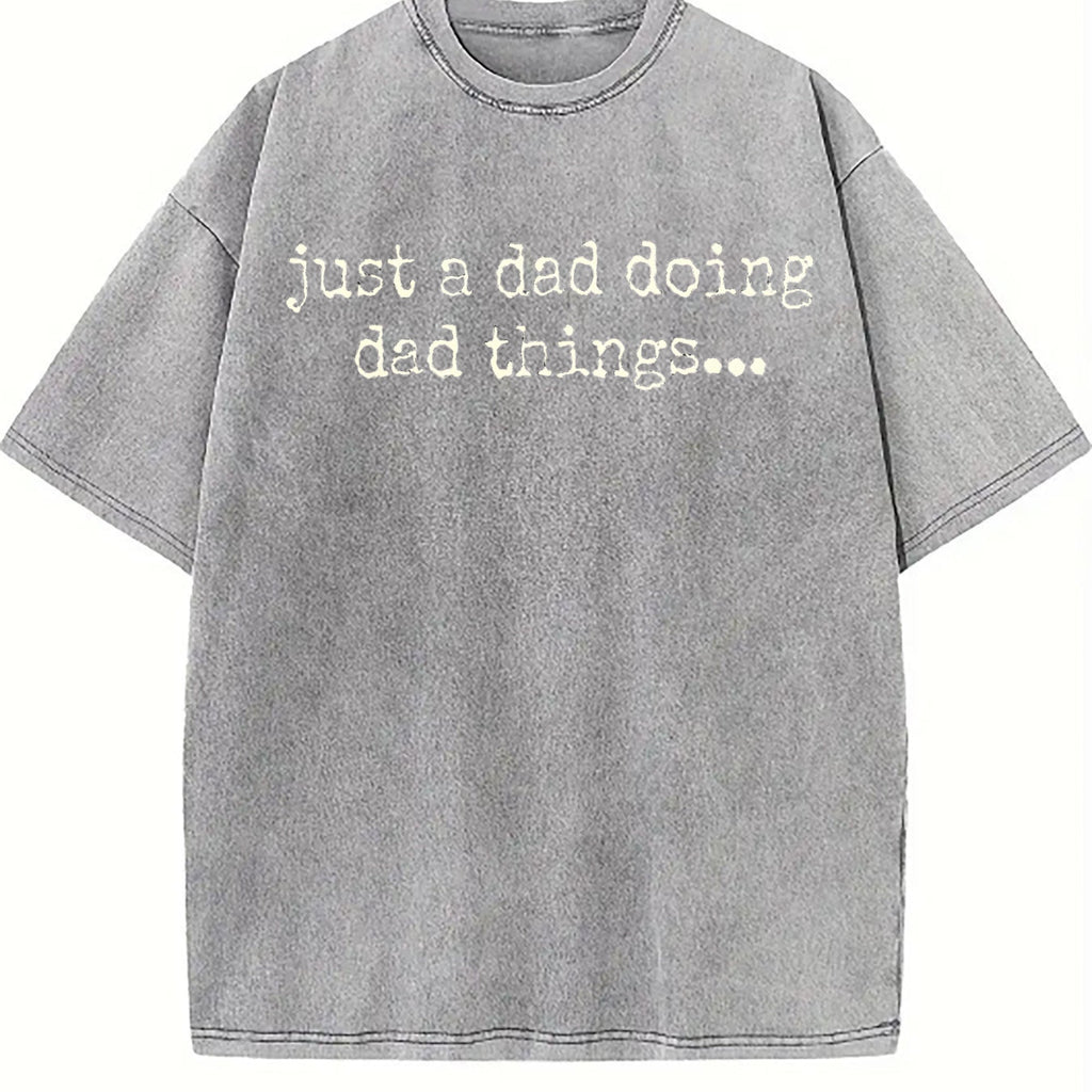 Just A Dad Doing Things Funny Vintage Washed T-Shirt product image 5