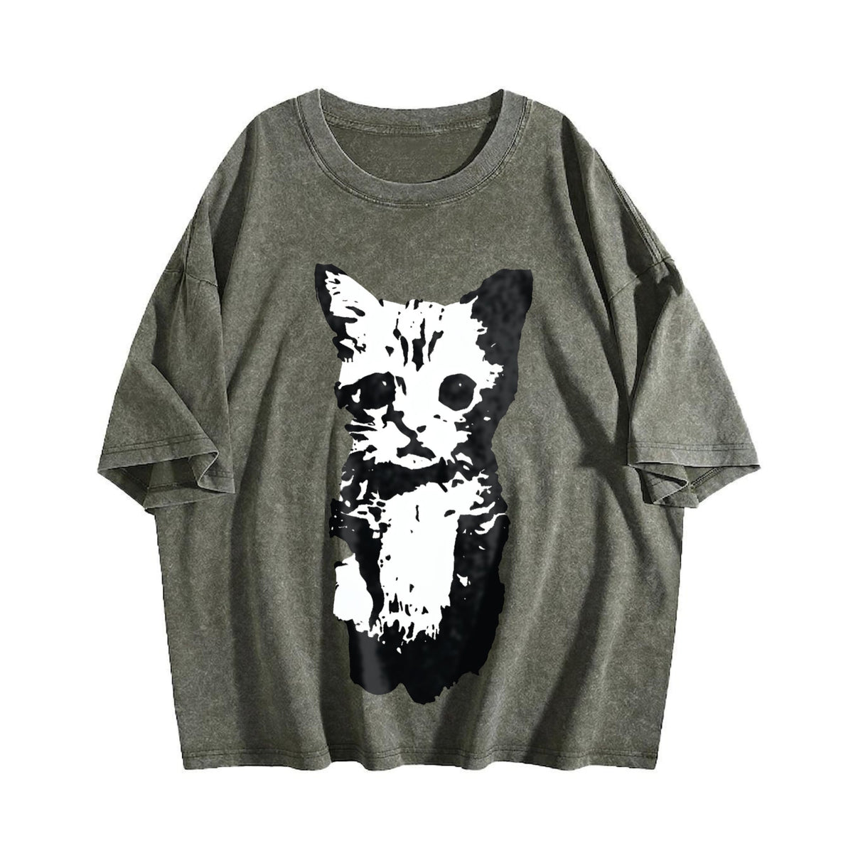 Cat Y2K Vintage Washed T-Shirt product image 4