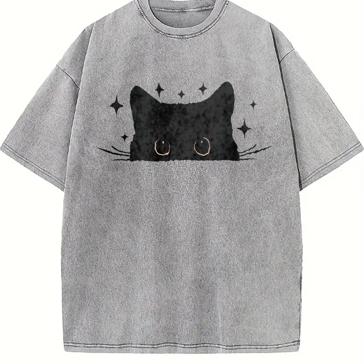 Cat Vintage Washed T-Shirt product image 5