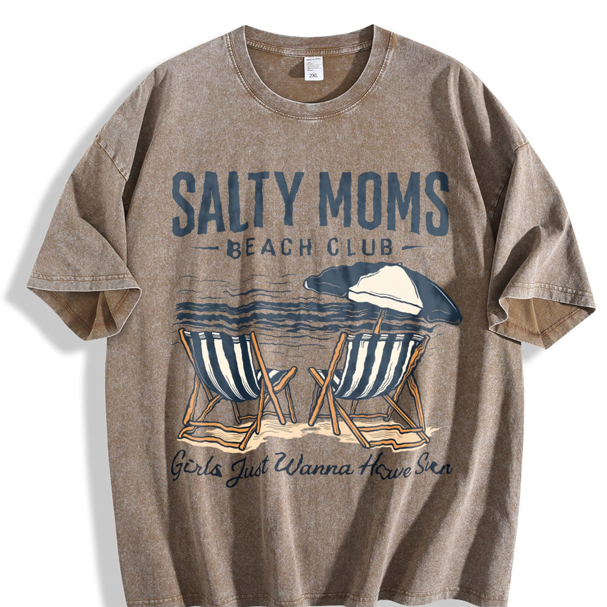 Salty Moms Beach Club Vintage Washed T-Shirt product image 3