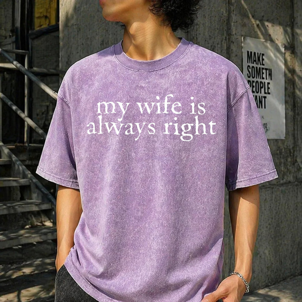 My Wife Is Always Right Vintage Washed T-Shirt product image 13