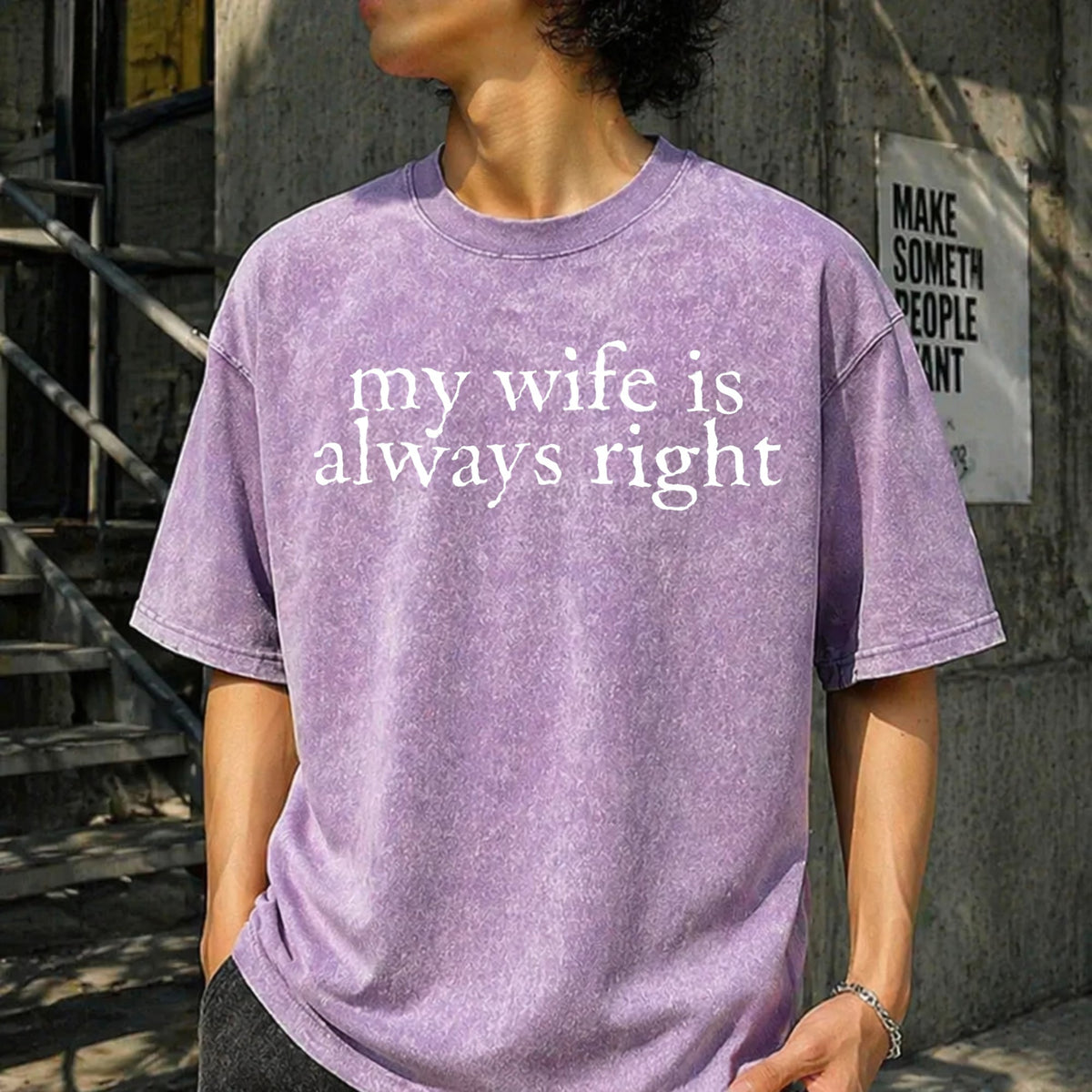 My Wife Is Always Right Vintage Washed T-Shirt product image 13