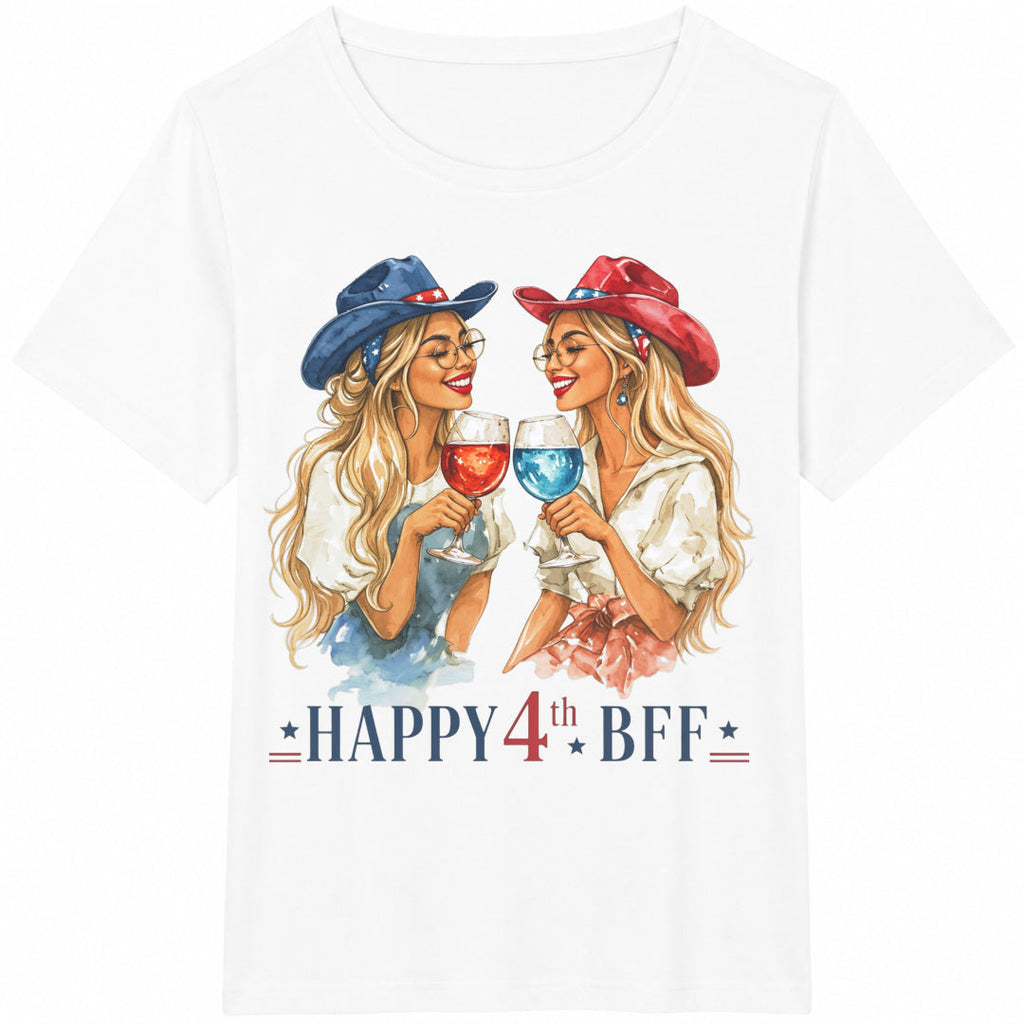 Happy 4th Best Friend Cotton T-Shirt product image 2