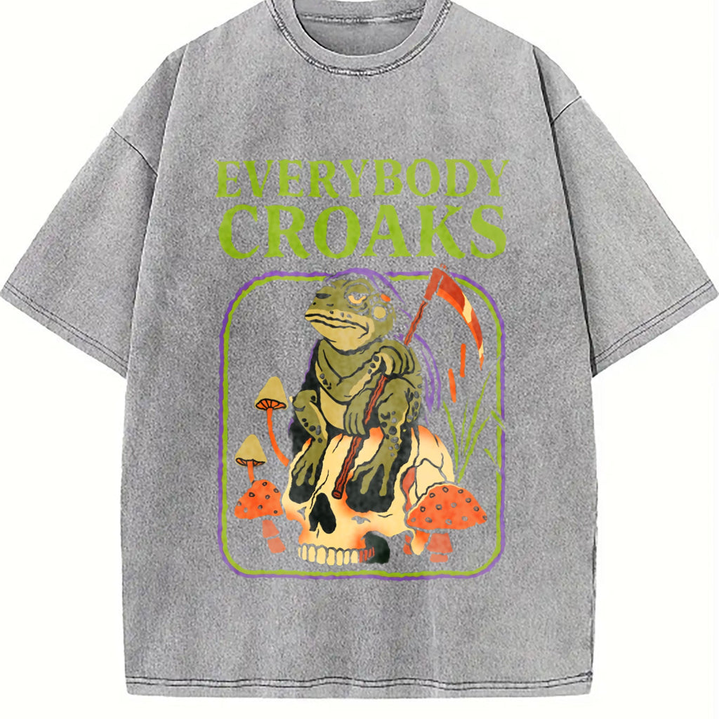 Everybody Croaks Vintage Washed T-Shirt product image 5