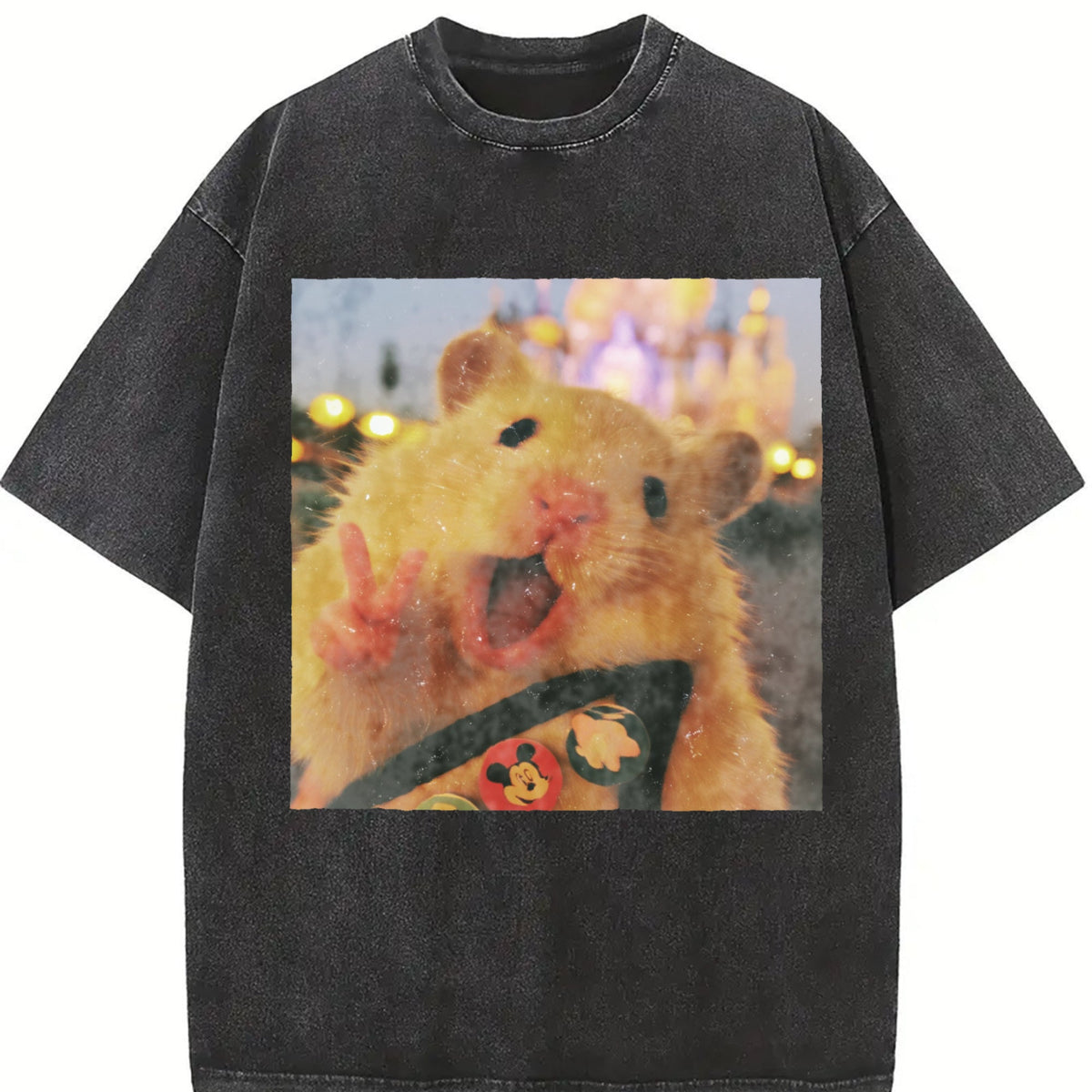 Funny Hamster Vintage Washed T-Shirt product image 2