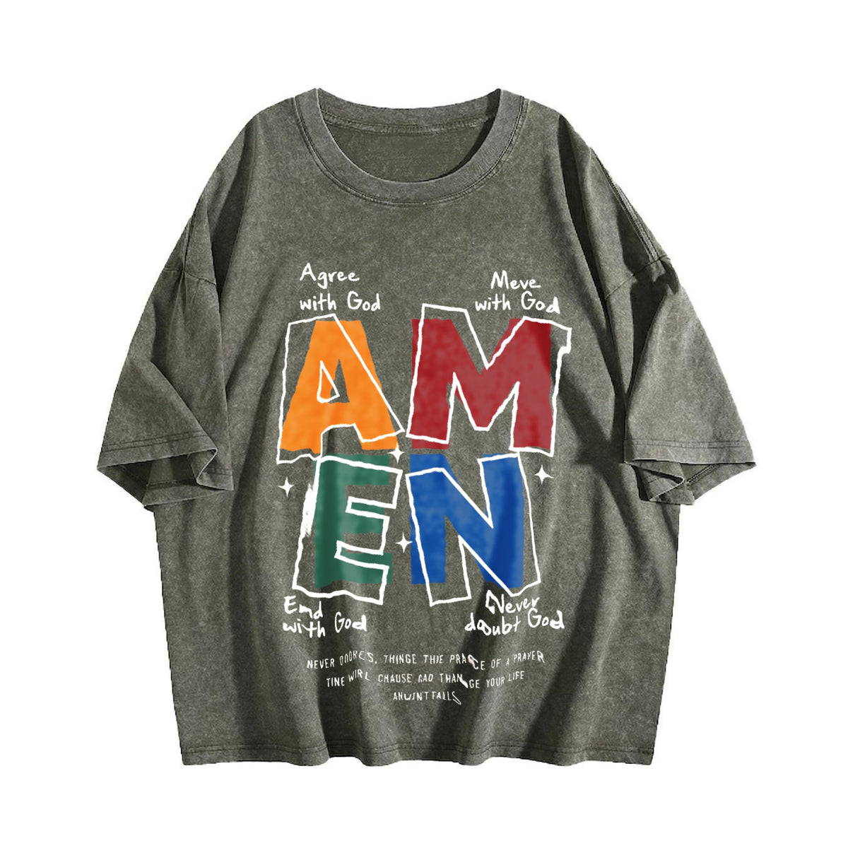 Amen Classic Letter Header Vintage Washed T-Shirt product image 4