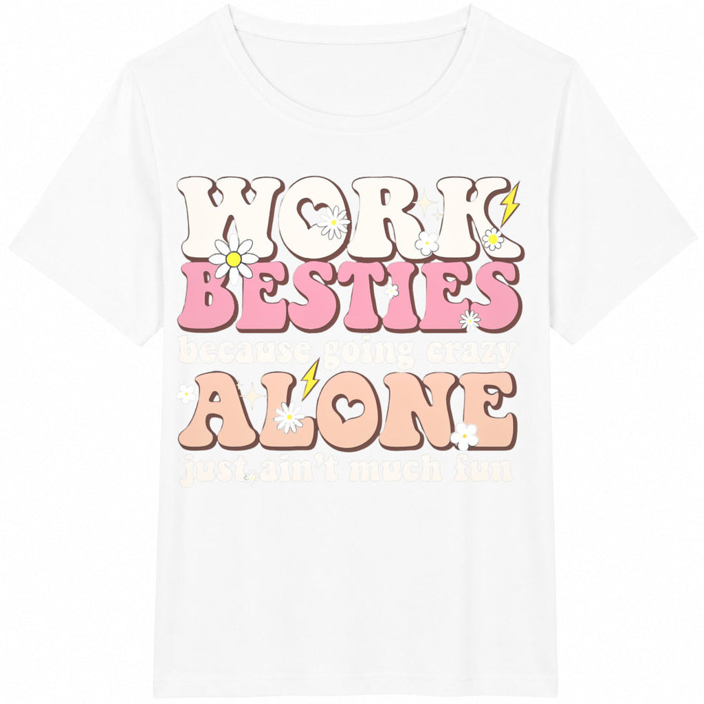 Work Besties Office Co-worker Bestie Cotton T-Shirt product image 2