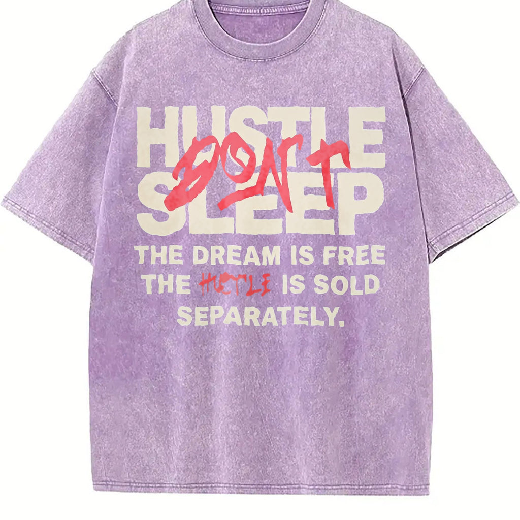 Hustle Don't Sleep Two Piece Set Vintage Washed T-Shirt product image 6