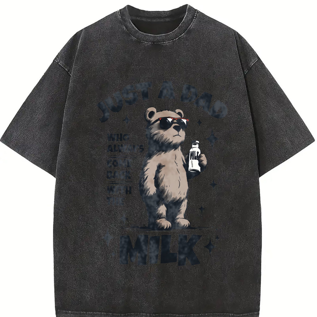 Funny Just A Dad Who Always Come Back With The Milk Vintage product image 2