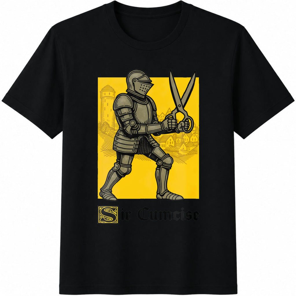 Sir Cumcise Funny Knight Meme Cotton T-Shirt product image 1