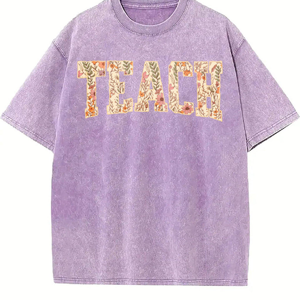 Spring Teacher Vintage Washed T-Shirt product image 6