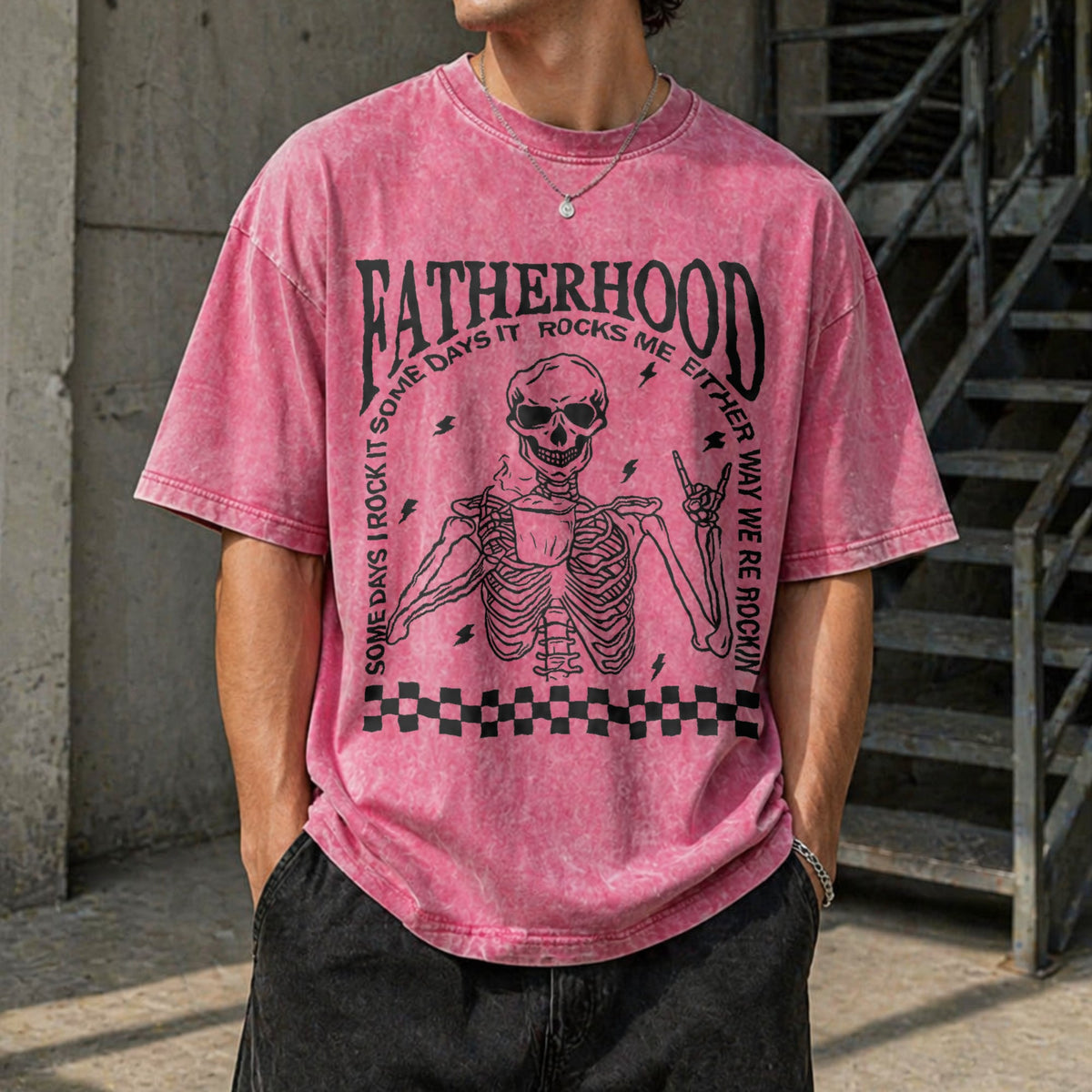 Fatherhood Vintage Washed T-Shirt product image 14