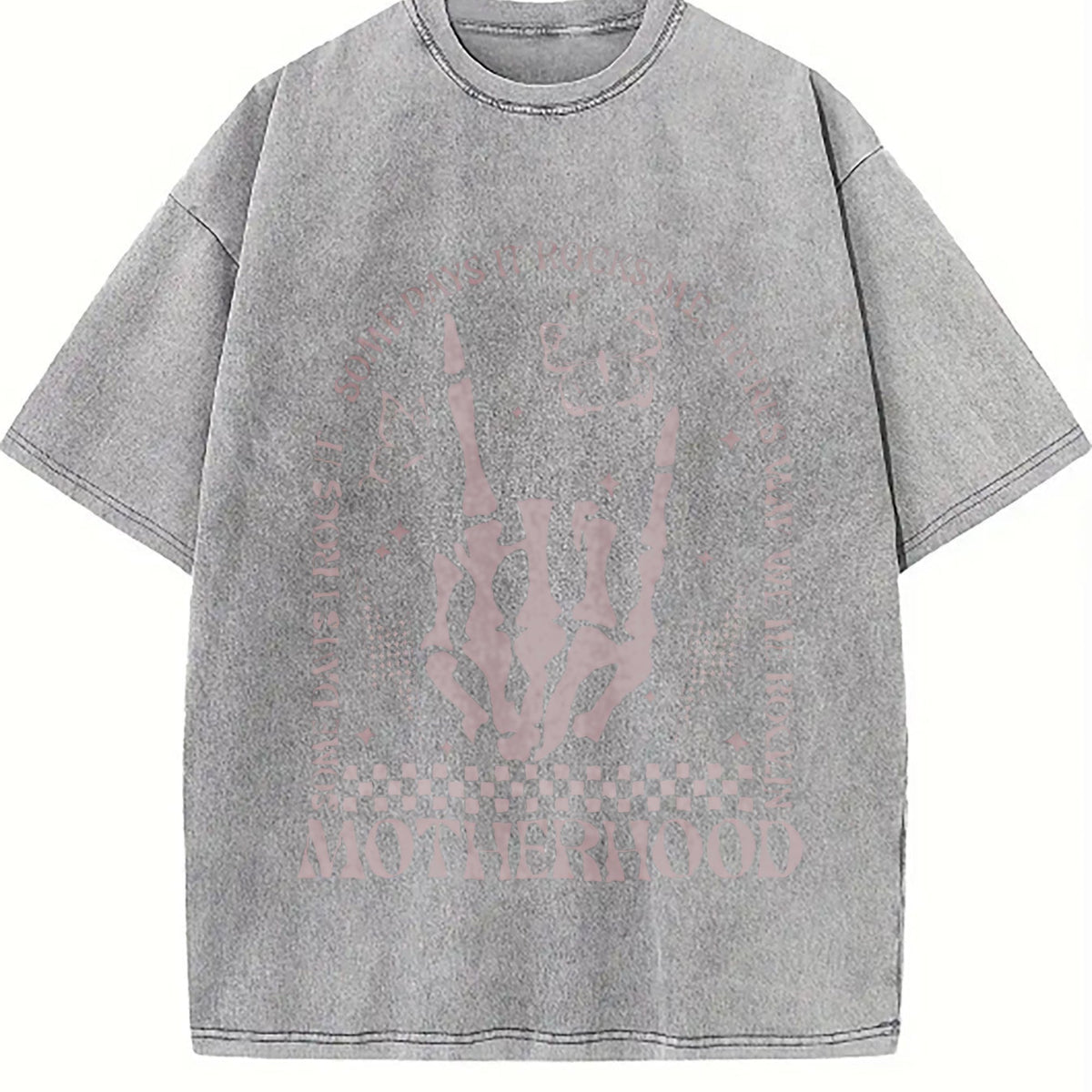 Motherhood Rock Skeleton Vintage Washed T-Shirt product image 5