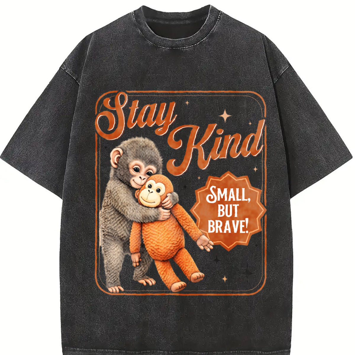 Stay Kind Small but Brave Sloth Vintage Washed T-Shirt product image 2