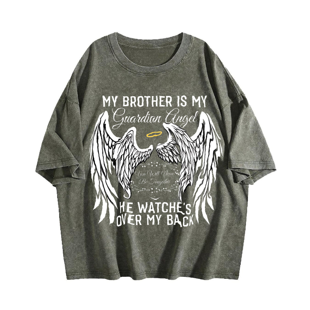 My Brother Is My Guardian Angel Vintage Washed T-Shirt product image 4