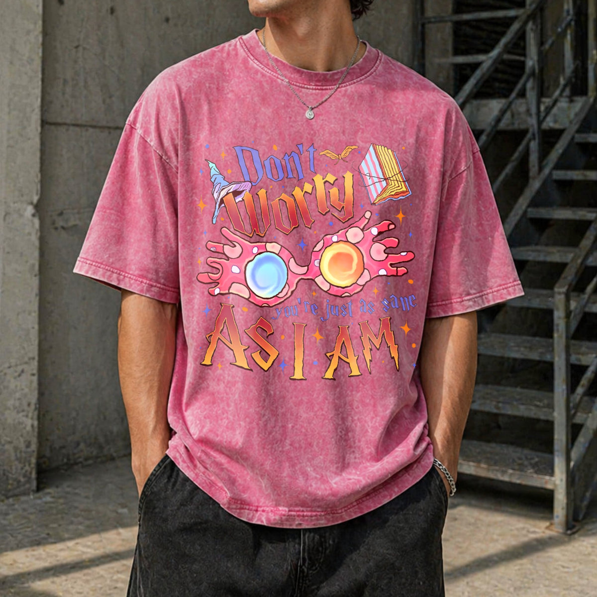 Magical Glasses Wizard Movie Vintage Washed T-Shirt product image 14