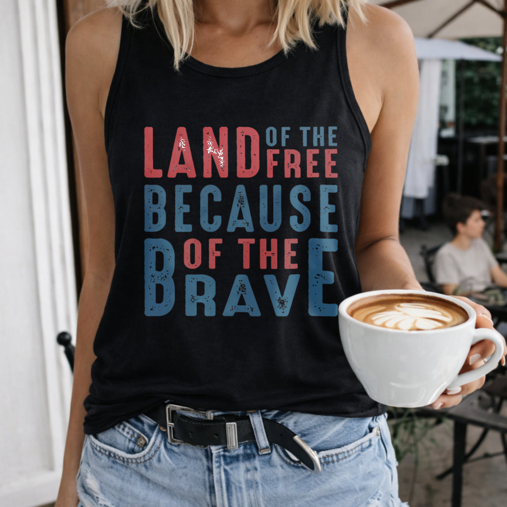 Land Of The Free Because Of The Brave Women's Tank Top