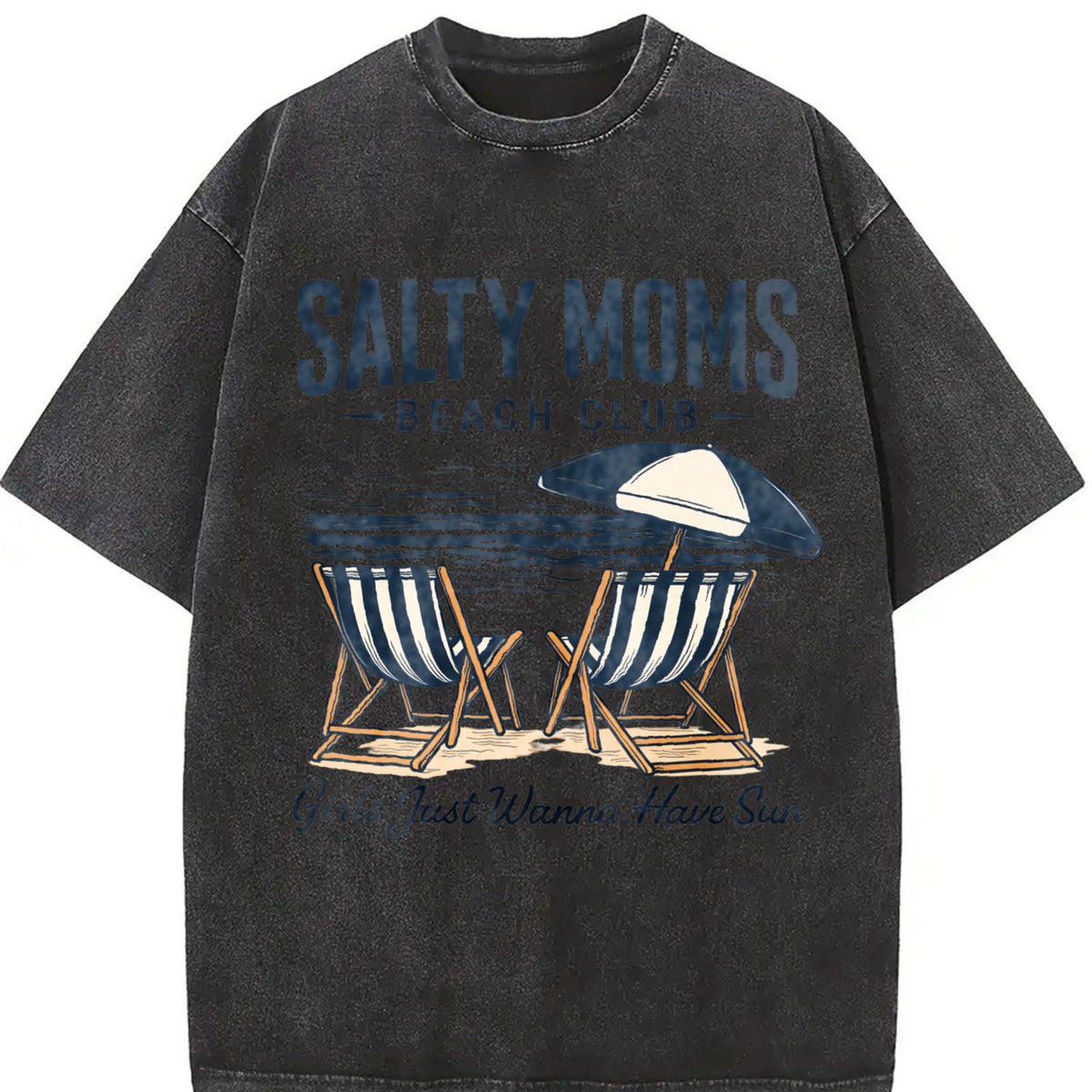 Salty Moms Beach Club Vintage Washed T-Shirt product image 2