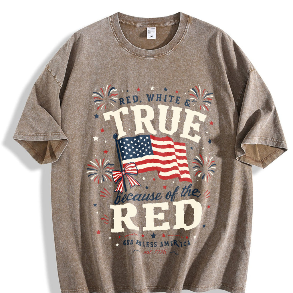 4th Of July - Red White True Because Patriotic Military product image 3