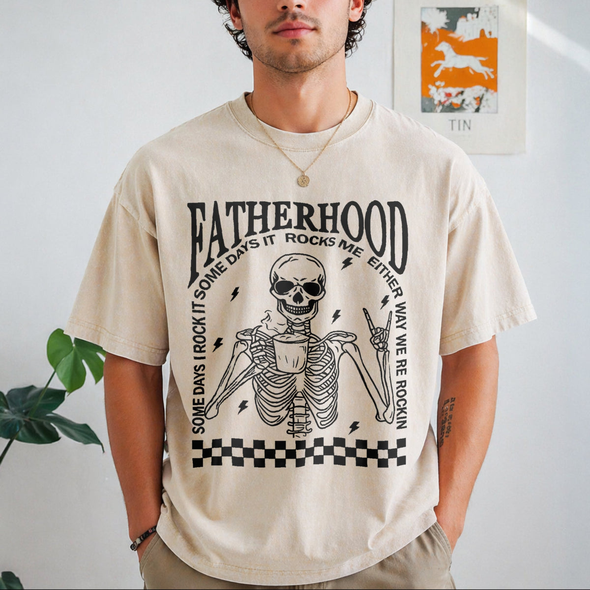 Fatherhood Vintage Washed T-Shirt product image 8