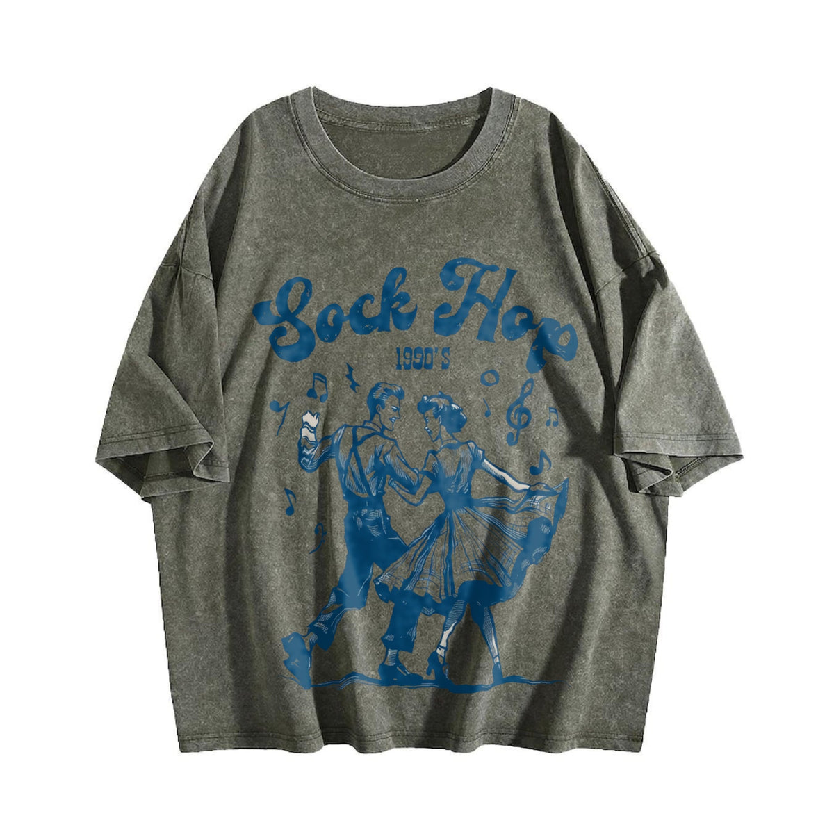 Sock Hop 1950s Dancing Vintage Washed T-Shirt