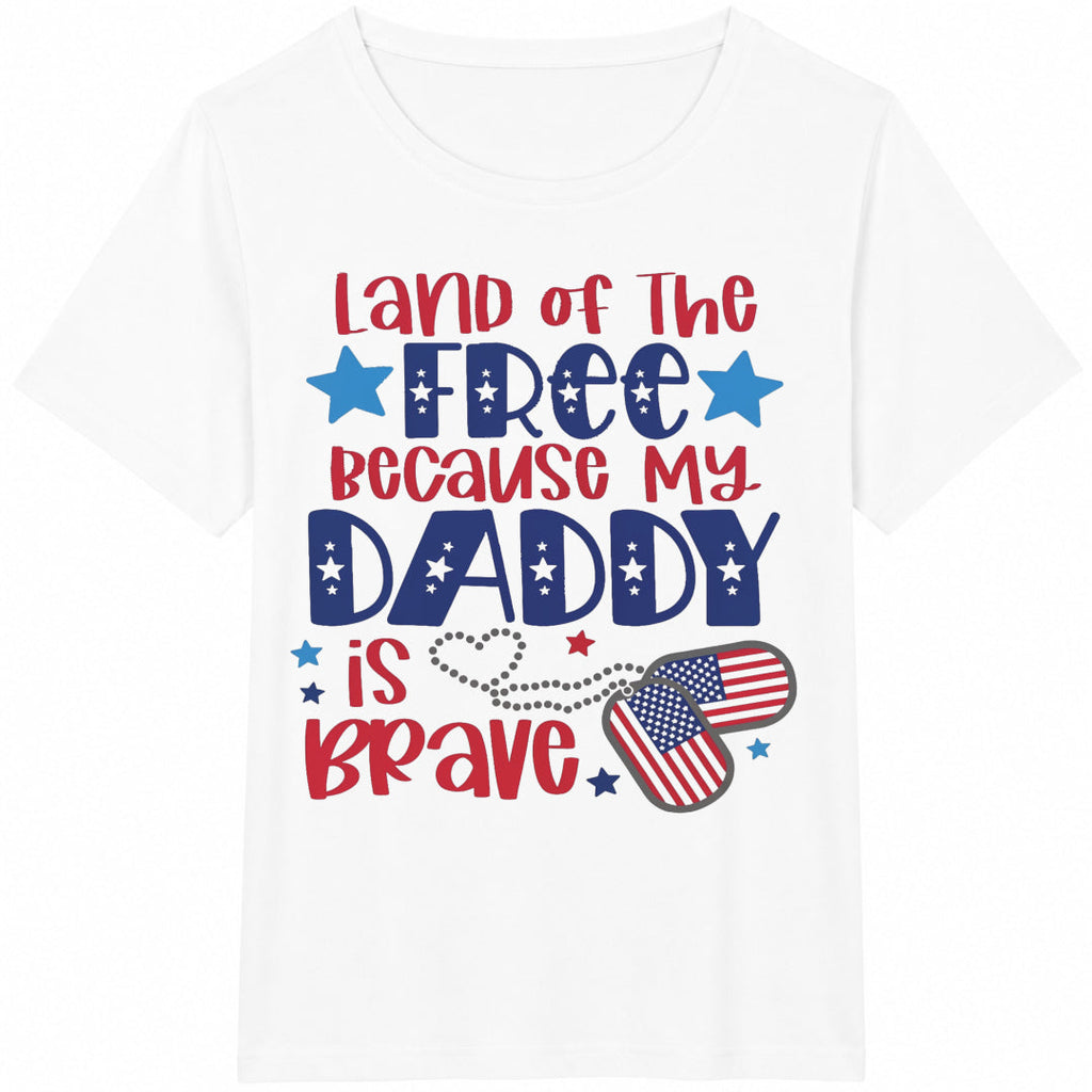 Land 0f The Free Because My Daddy Is Brave Military Child product image 2