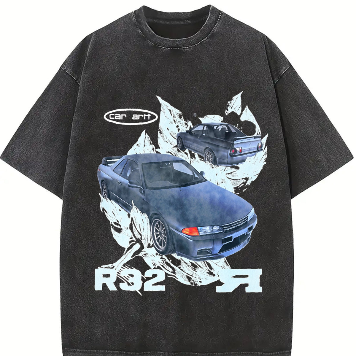 R32 Car Art Vintage Washed T-Shirt product image 2