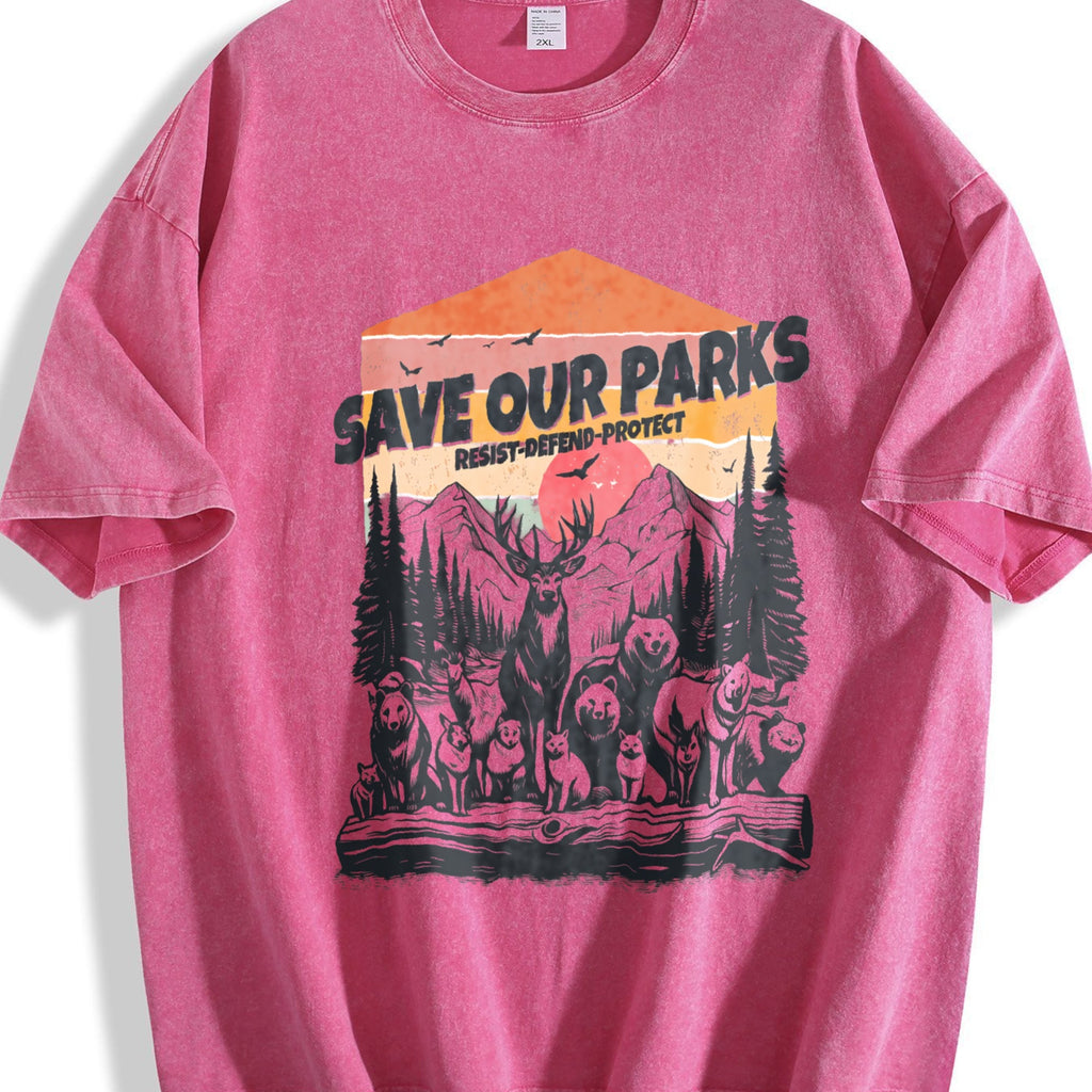 Save Our National Parks 90s Vintage Washed T-Shirt product image 7