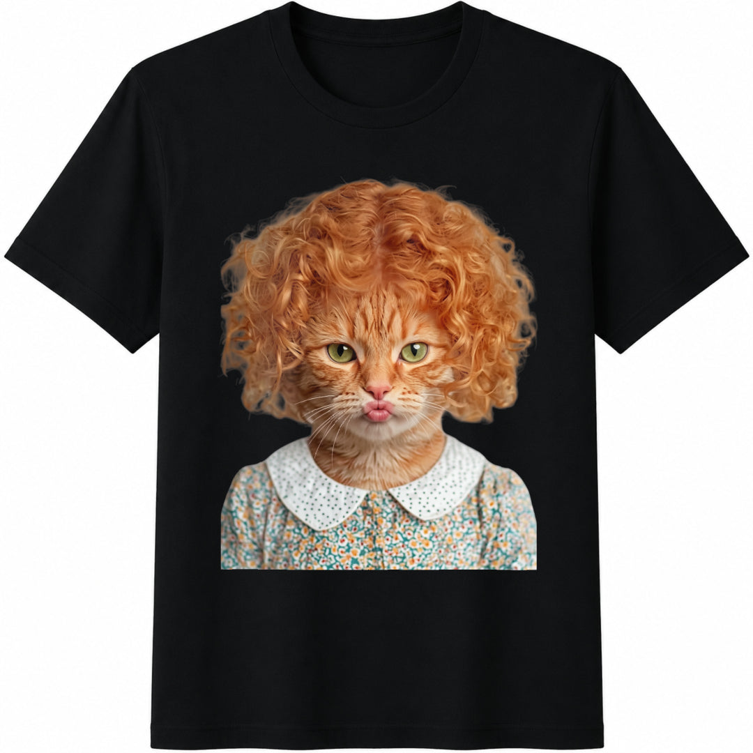 Curly Cat Cotton T-Shirt product image 1