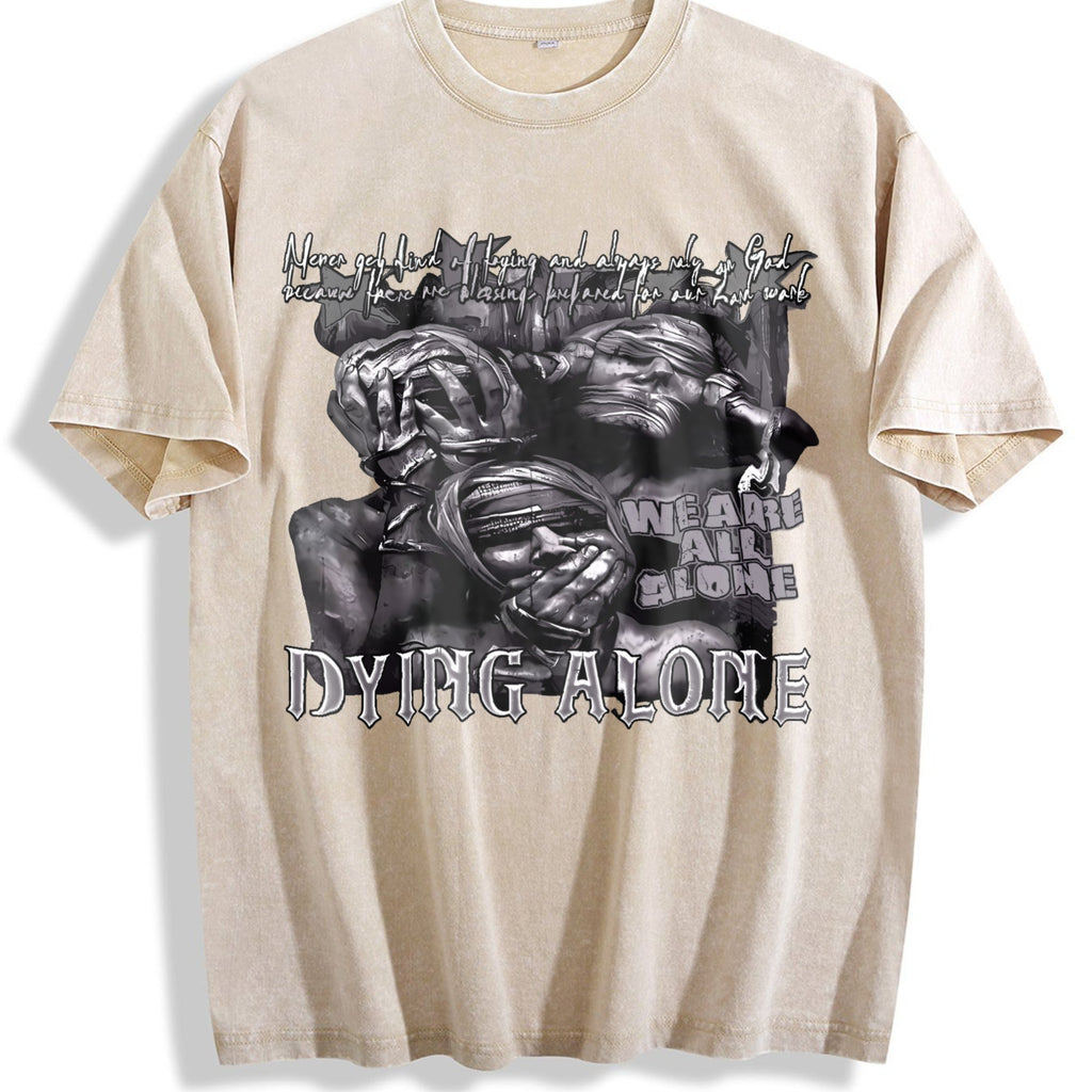 Dying Alone Quote Vintage Washed T-Shirt product image 1