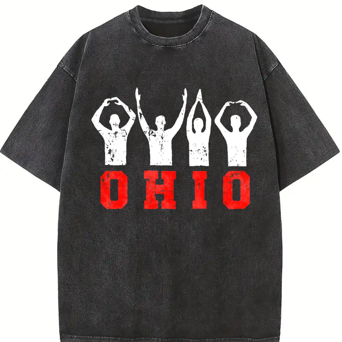Ohio State Pride - Ohioan With Bold Red Letters Vintage product image 2