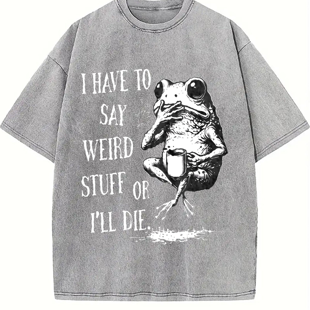 I Have To Say Weird Stuff Or I'll Die Frog Y2K Boxy Vintage product image 5