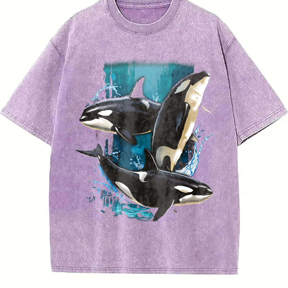 Orca Whale Vintage Washed T-Shirt product image 6