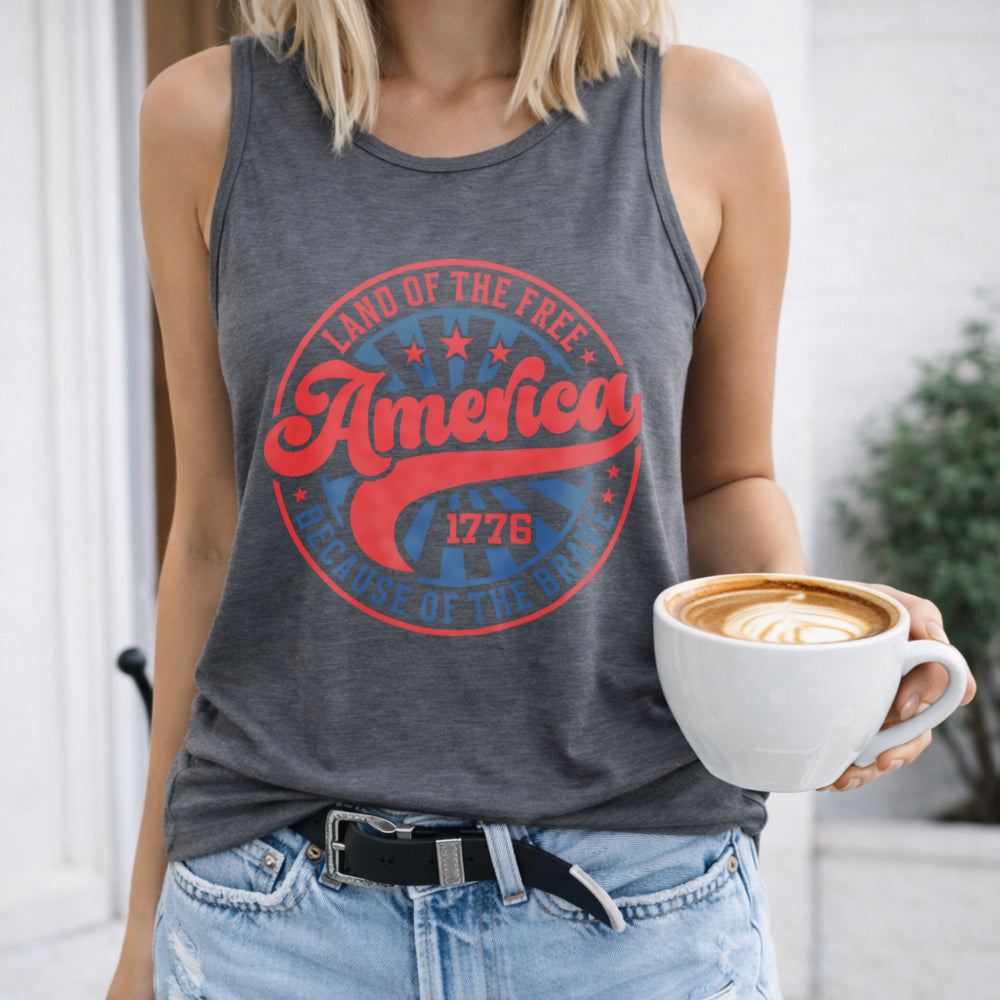 Land Of The Free Because Of The Brave Women's Tank Top