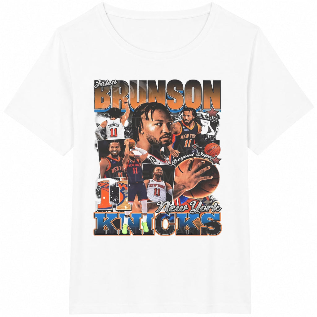 Jalen Brunson New York Knicks Basketball Cotton T-Shirt product image 2