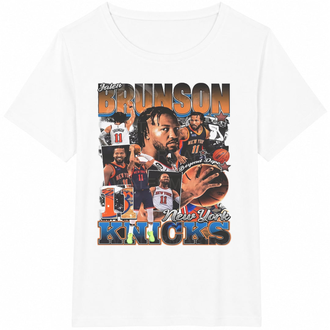 Jalen Brunson New York Knicks Basketball Cotton T-Shirt product image 2