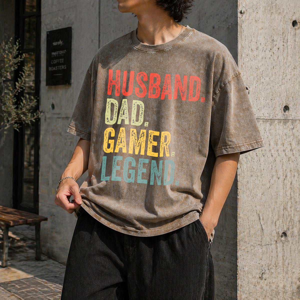 Gamer Dad Legend Vintage Washed T-Shirt product image 3