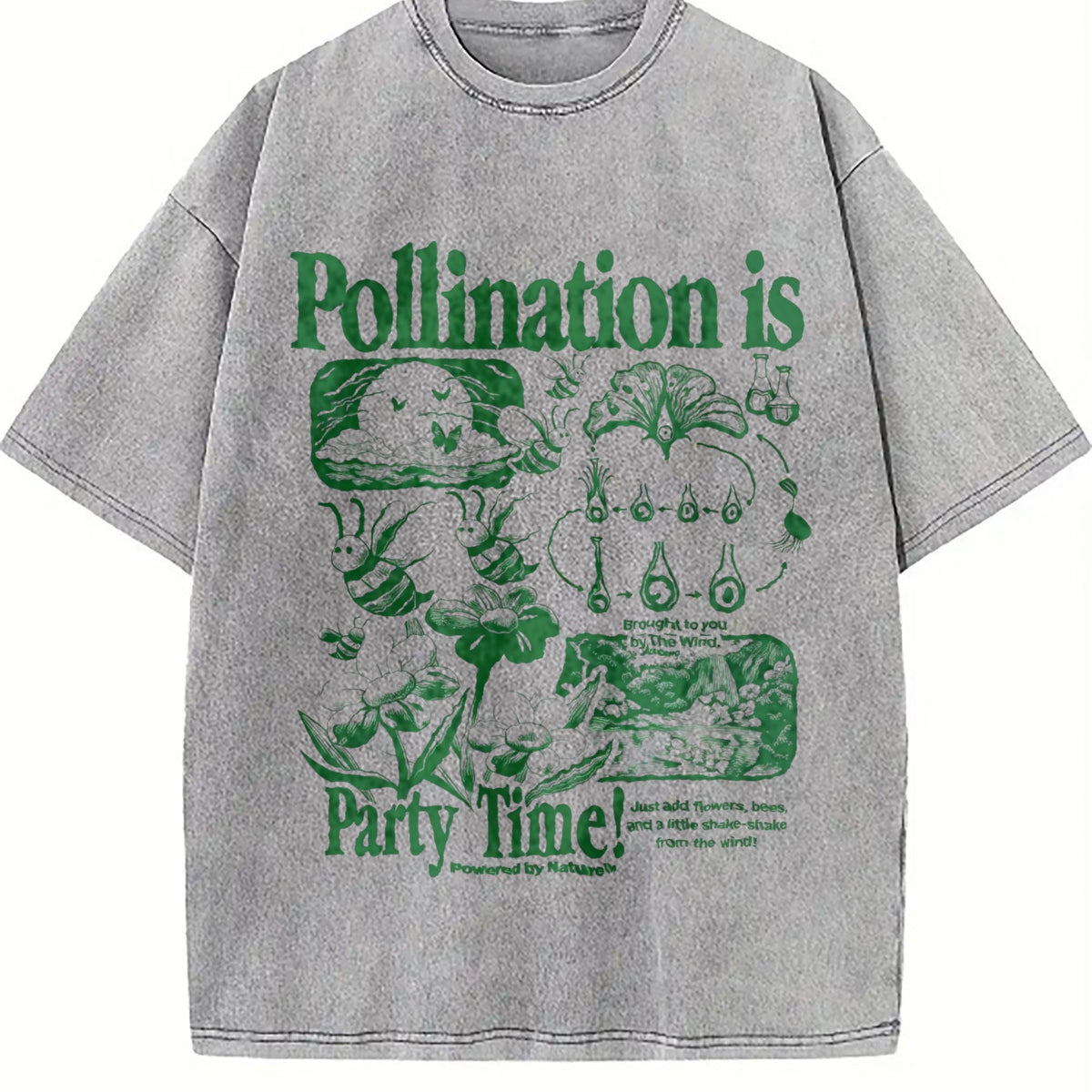 Bee Pollination Vintage Washed T-Shirt product image 5