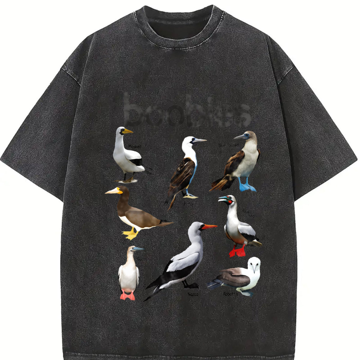 Boobies 90s Bird Vintage Washed T-Shirt product image 2