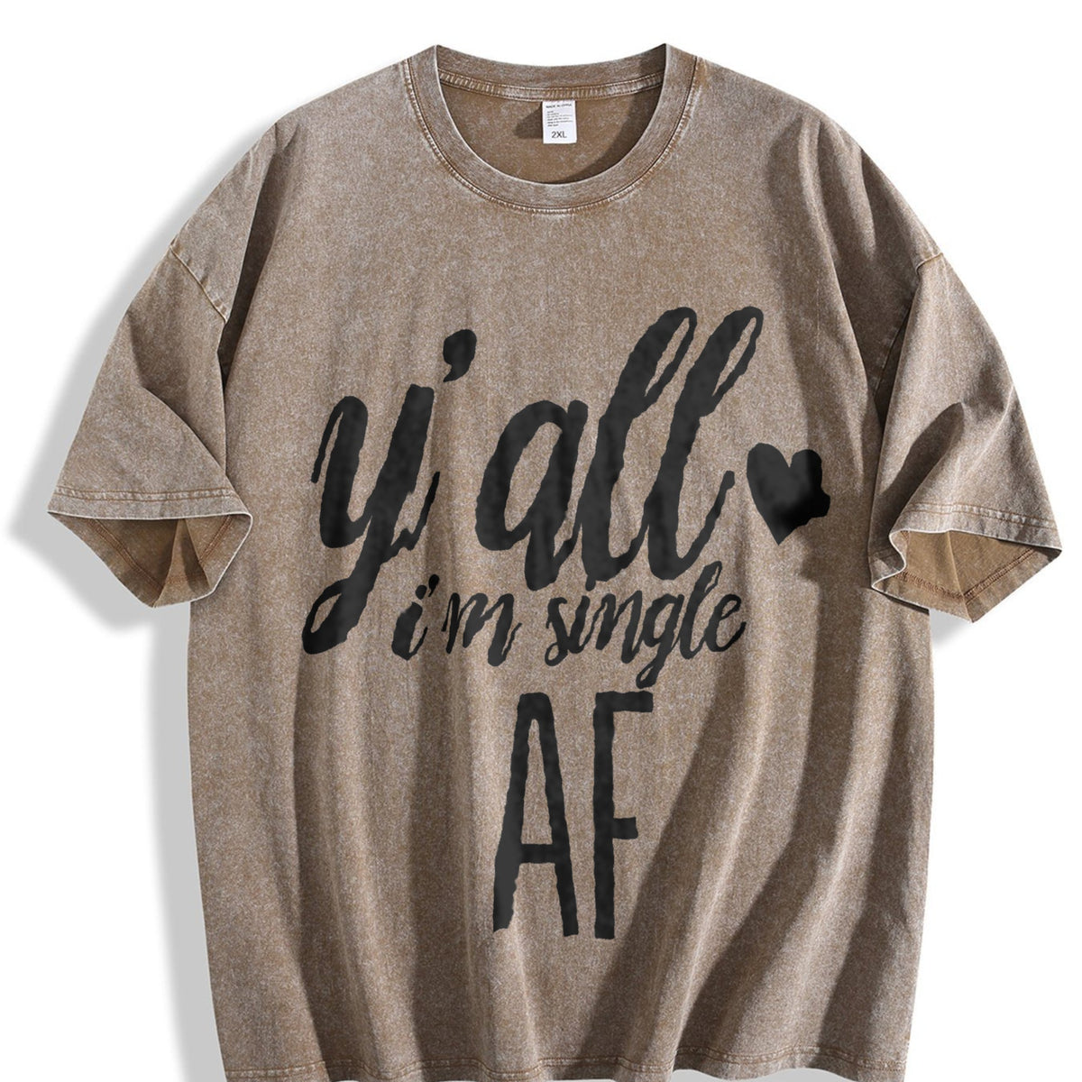 I'm Single Funny Y'all I'm Af I'm Af Vintage Washed T-Shirt product image 3